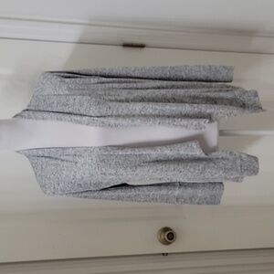 So Size S Marled Gray Knit Open Front Waterfall Cardigan Sweater, GUC